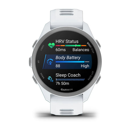 Garmin Forerunner 170 Music - Whitestone with Whitestone/Cloud Blue Band