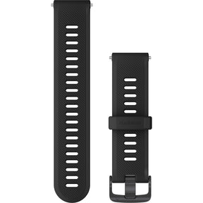 Forerunner Watch Band (22 mm), Black Silicone with Slate Hardware - Fitness New Zealand