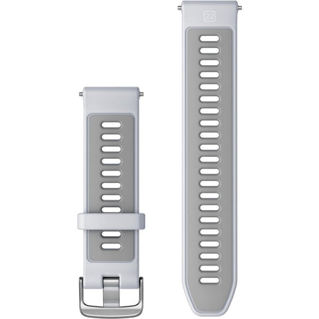 Forerunner Watch Band (22 mm), Whitestone/Powder Grey with Silver Hardware - Fitness New Zealand