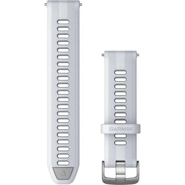 Forerunner Watch Band (22 mm), Whitestone/Powder Grey with Silver Hardware - Fitness New Zealand
