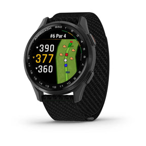Garmin Approach S50 - Slate Aluminium Bezel with Black ComfortFit Nylon Band - Fitness New Zealand
