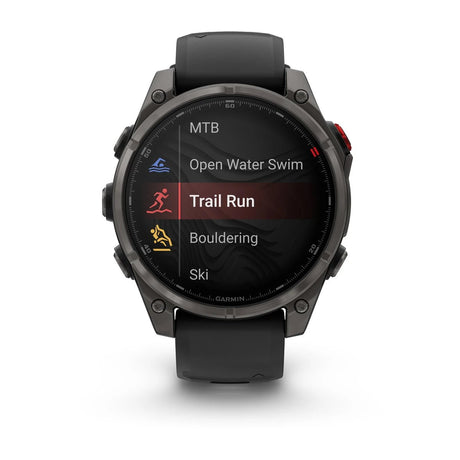 Garmin fenix 8 Pro – 47 mm, AMOLED Sapphire, Carbon Grey DLC Titanium - Fitness New Zealand
