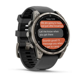 Garmin fenix 8 Pro – 47 mm, AMOLED Sapphire, Titanium with Graphite/Black Silicone Band - Fitness New Zealand