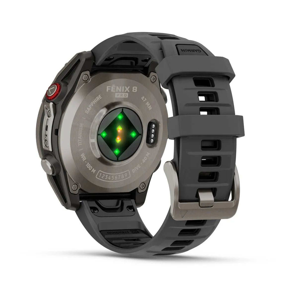 Garmin fenix 8 Pro – 47 mm, AMOLED Sapphire, Titanium with Graphite/Black Silicone Band - Fitness New Zealand