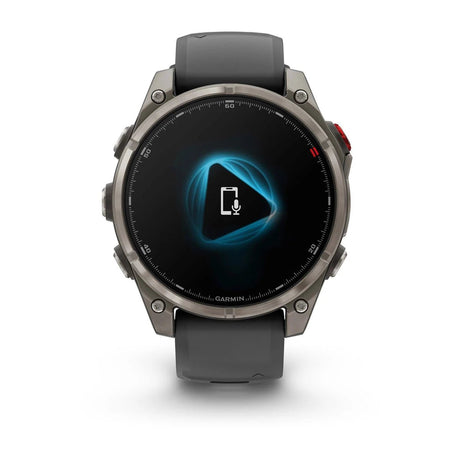 Garmin fenix 8 Pro – 47 mm, AMOLED Sapphire, Titanium with Graphite/Black Silicone Band - Fitness New Zealand