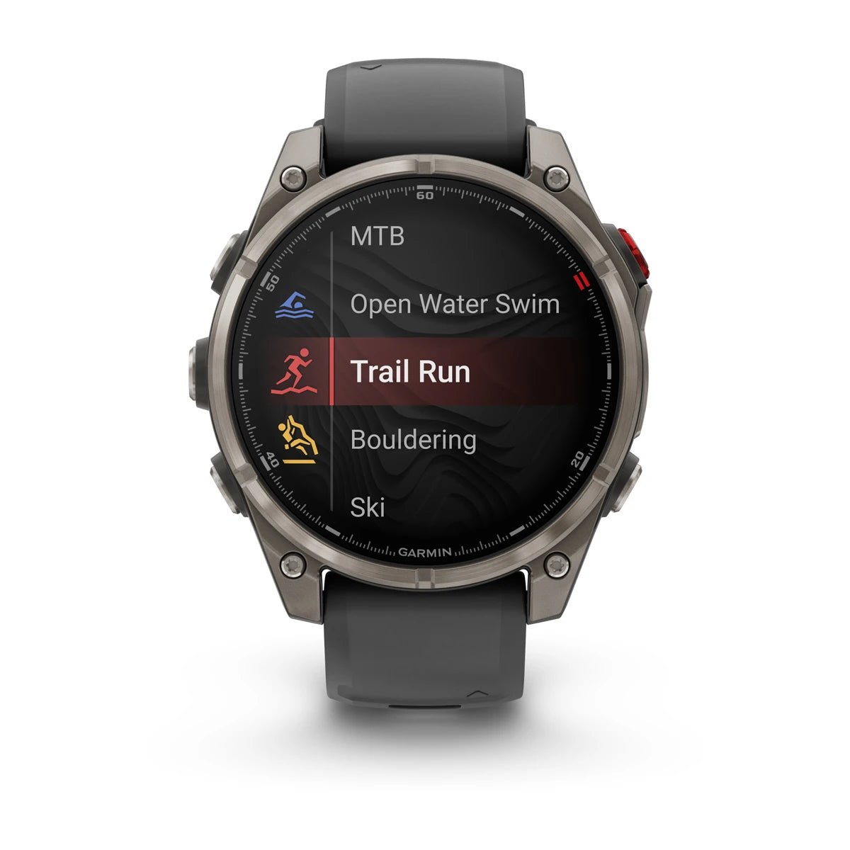 Garmin fenix 8 Pro – 47 mm, AMOLED Sapphire, Titanium with Graphite/Black Silicone Band - Fitness New Zealand