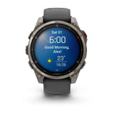Garmin fenix 8 Pro – 47 mm, AMOLED Sapphire, Titanium with Graphite/Black Silicone Band - Fitness New Zealand