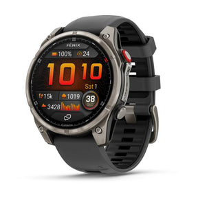 Garmin fenix 8 Pro – 47 mm, AMOLED Sapphire, Titanium with Graphite/Black Silicone Band - Fitness New Zealand