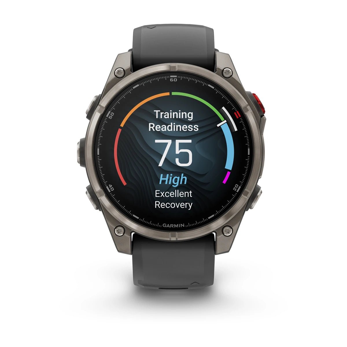 Garmin fenix 8 Pro – 47 mm, AMOLED Sapphire, Titanium with Graphite/Black Silicone Band - Fitness New Zealand