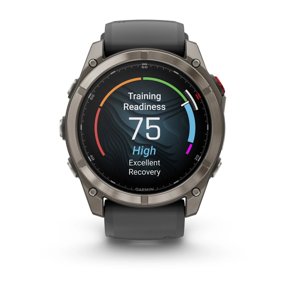 Garmin fenix 8 Pro – 51 mm AMOLED Sapphire, Titanium with Graphite/black silicone band - Fitness New Zealand