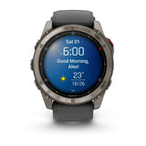 Garmin fenix 8 Pro – 51 mm AMOLED Sapphire, Titanium with Graphite/black silicone band - Fitness New Zealand