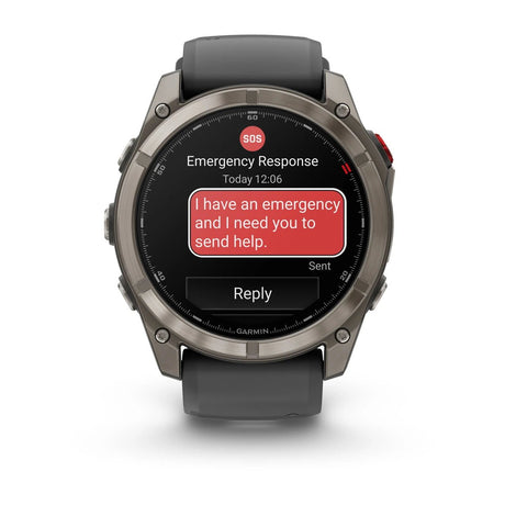 Garmin fenix 8 Pro – 51 mm AMOLED Sapphire, Titanium with Graphite/black silicone band - Fitness New Zealand