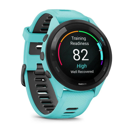 Garmin Forerunner 265 Multisport GPS Smartwatch – Black Bezel with Aqua Case - Fitness New Zealand