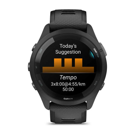 Garmin Forerunner 265 Multisport GPS Smartwatch – Black Bezel with Black Case - Fitness New Zealand