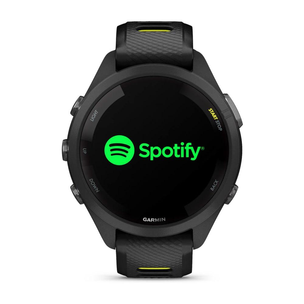 Garmin Forerunner 265S Multisport GPS Smartwatch – Black Bezel and Case with Black/Amp Yellow Silicone Band - Fitness New Zealand