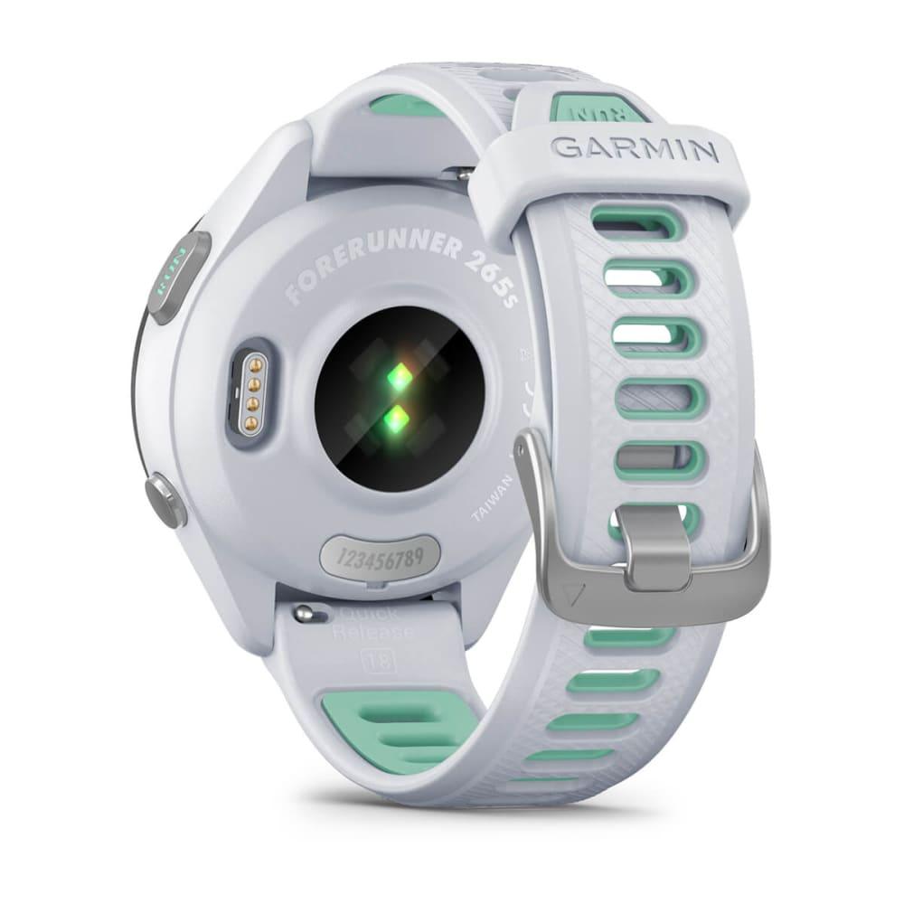 Garmin Forerunner 265S Multisport GPS Smartwatch – Black Bezel with Whitestone/Neo Tropic Silicone Band - Fitness New Zealand