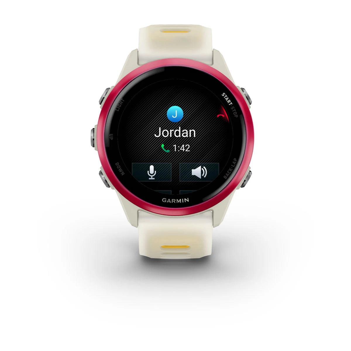 Garmin Forerunner 570 - 42mm Raspberry Aluminum with Translucent Bone/Mango Band