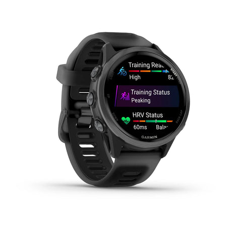 Garmin Forerunner 570 - 42mm Slate Grey Aluminium with Translucent Black/Black Band - Fitness New Zealand