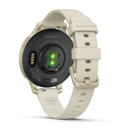 Garmin Lily 2 Active - Lunar Gold with Bone Silicone Band - Fitness New Zealand