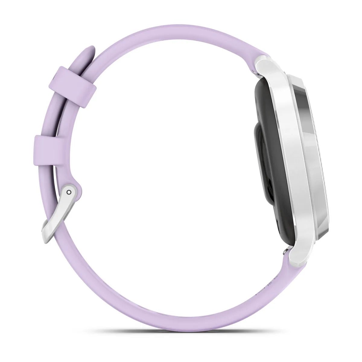 Garmin Lily 2 Active - Silver with Purple Jasmine Silicone Band - Fitness New Zealand