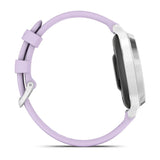 Garmin Lily 2 Active - Silver with Purple Jasmine Silicone Band - Fitness New Zealand