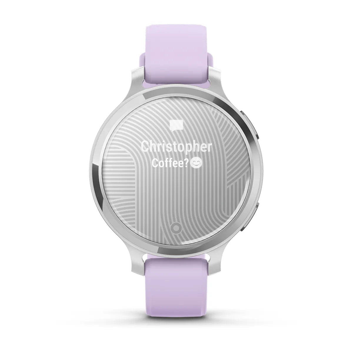 Garmin Lily 2 Active - Silver with Purple Jasmine Silicone Band - Fitness New Zealand