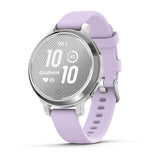 Garmin Lily 2 Active - Silver with Purple Jasmine Silicone Band - Fitness New Zealand