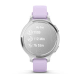 Garmin Lily 2 Active - Silver with Purple Jasmine Silicone Band - Fitness New Zealand