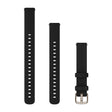 Garmin Lily 2 Band (14 mm) Black silicone with Cream Gold Hardware - Fitness New Zealand