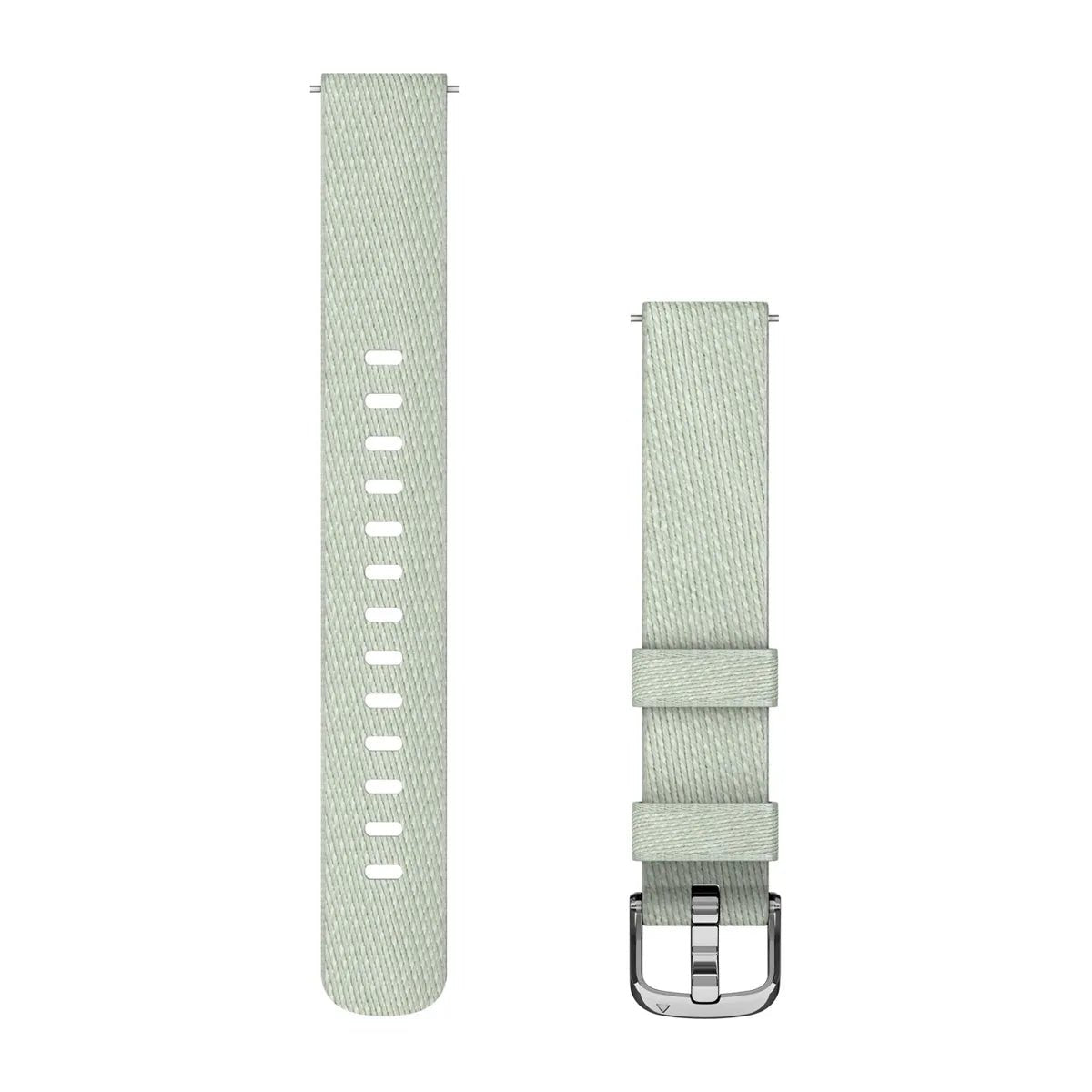 Garmin Lily 2 Band (14 mm) Sage Grey Nylon silicone with Silver Hardware - Fitness New Zealand
