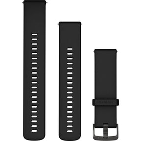 Garmin Quick Release Band (22 mm) – Black with Slate Hardware - Fitness New Zealand