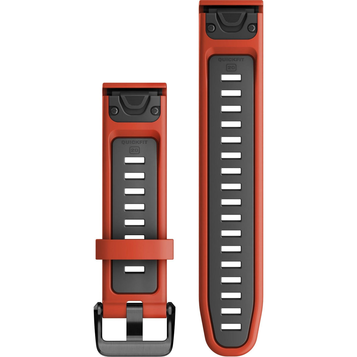 Garmin QuickFit 20 Watch Band, Flame Red/Graphite silicone - Fitness New Zealand