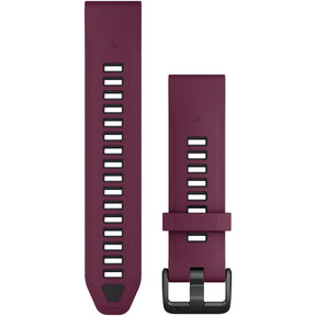 Garmin QuickFit 20 Watch Band, Merlot/Graphite Silicone - Fitness New Zealand
