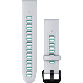 Garmin QuickFit 20 Watch Bands – Whitestone/Aqua Silicone - Fitness New Zealand