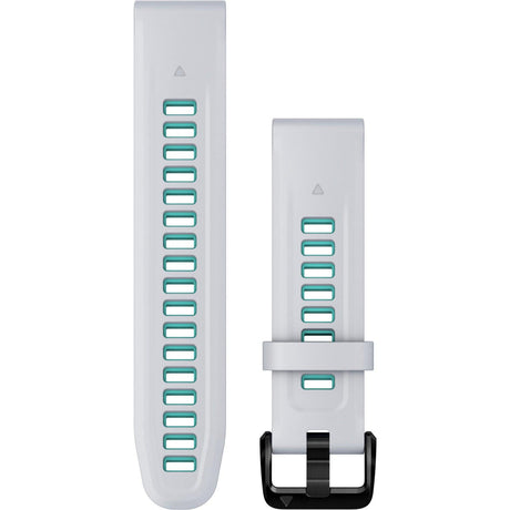 Garmin QuickFit 20 Watch Bands – Whitestone/Aqua Silicone - Fitness New Zealand
