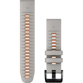 Garmin QuickFit 22 Watch Band – Fog Grey/Ember Orange Silicone - Fitness New Zealand