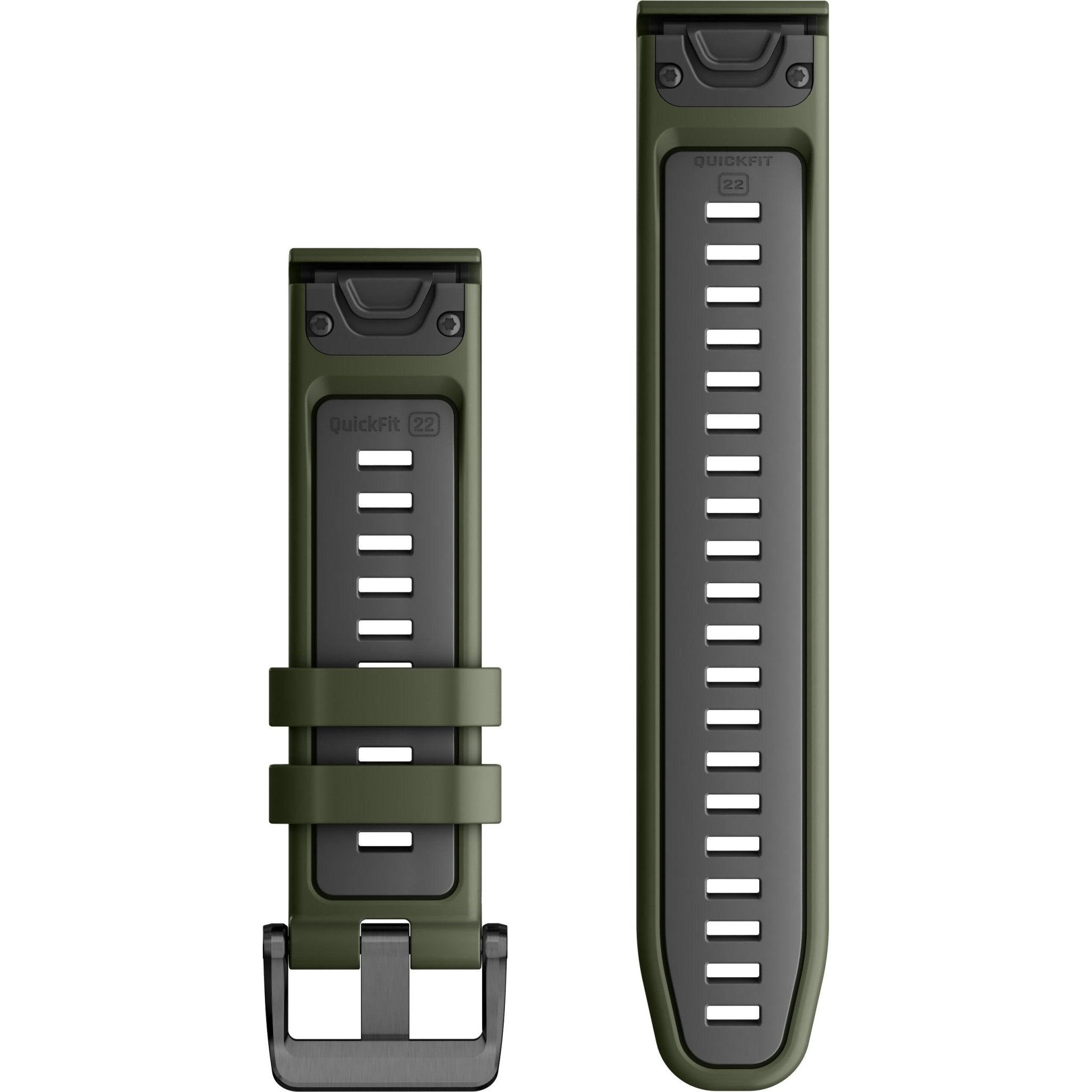 Garmin QuickFit 22 Watch Band – Moss/Graphite Silicone – Fitness