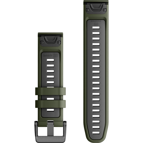 Garmin QuickFit 22 Watch Band – Moss/Graphite Silicone - Fitness New Zealand