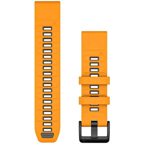 Garmin QuickFit 22 Watch Band –Spark Orange/Graphite Silicone - Fitness New Zealand