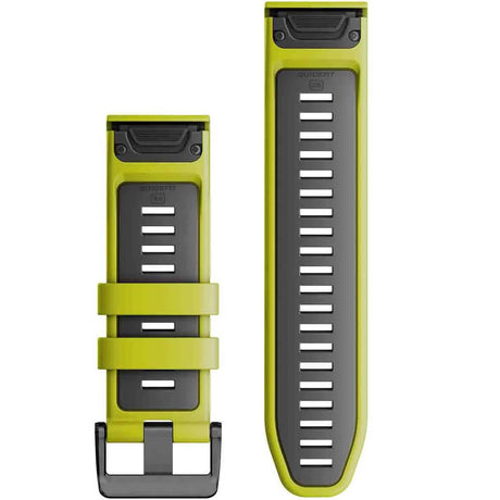 Garmin QuickFit 26 Watch Band – Electric Lime/Graphite Silicone - Fitness New Zealand