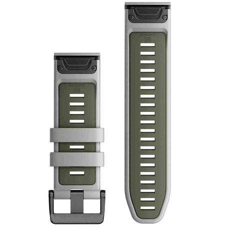 Garmin QuickFit 26 Watch Band – Fog Grey/Moss Silicone - Fitness New Zealand