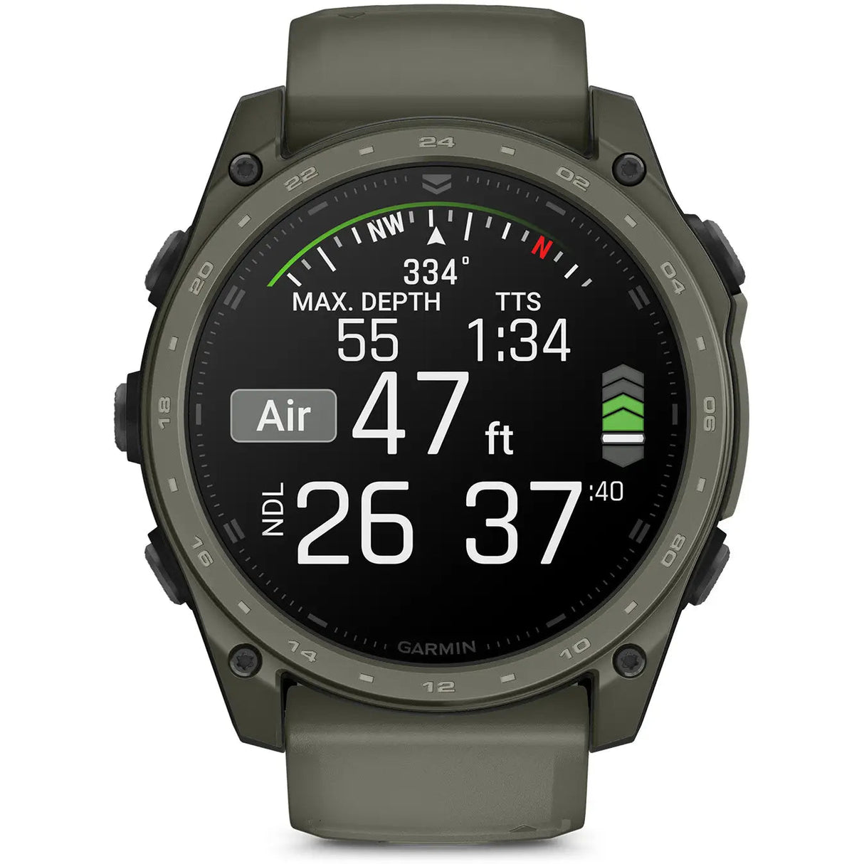 Garmin tactix 8 – 51 mm, AMOLED - Olive Drab Cerakote Coating - Fitness New Zealand