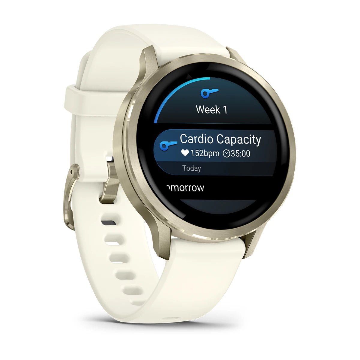 Garmin Venu 4 - 41 mm Lunar Gold with Bone Silicone Band - Fitness New Zealand