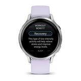 Garmin Venu 4 - 41 mm Silver with Periwinkle Silicone Band - Fitness New Zealand