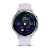Garmin Venu 4 - 41 mm Silver with Periwinkle Silicone Band - Fitness New Zealand