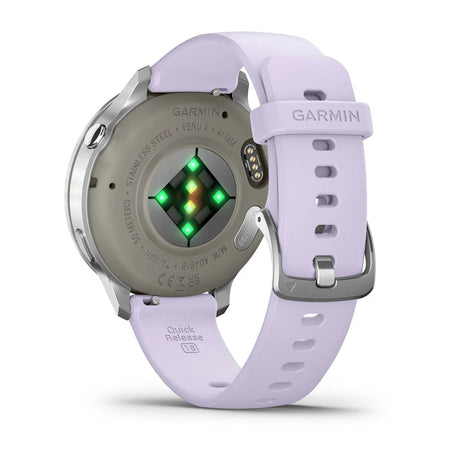 Garmin Venu 4 - 41 mm Silver with Periwinkle Silicone Band - Fitness New Zealand