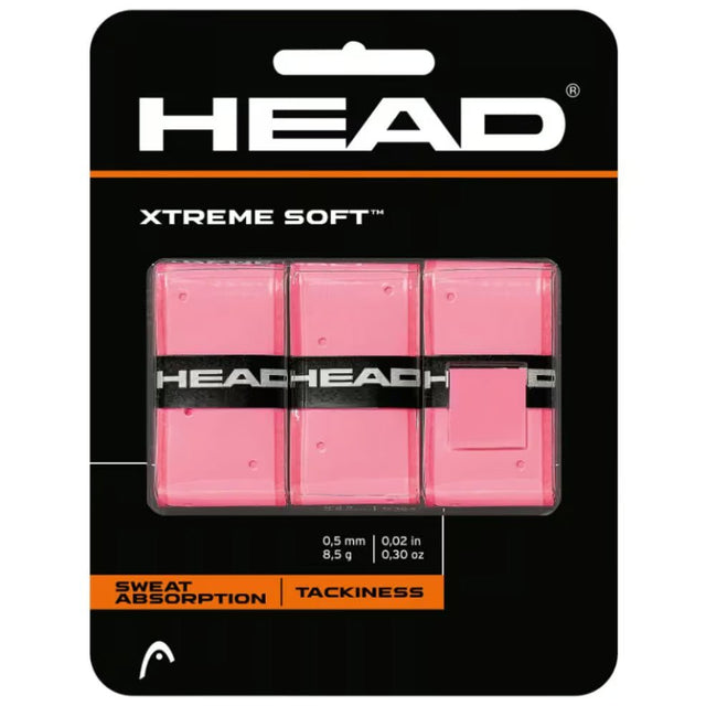 HEAD Xtreme Soft Pickleball Overgrip - Pink - 3 Pack - Fitness New Zealand
