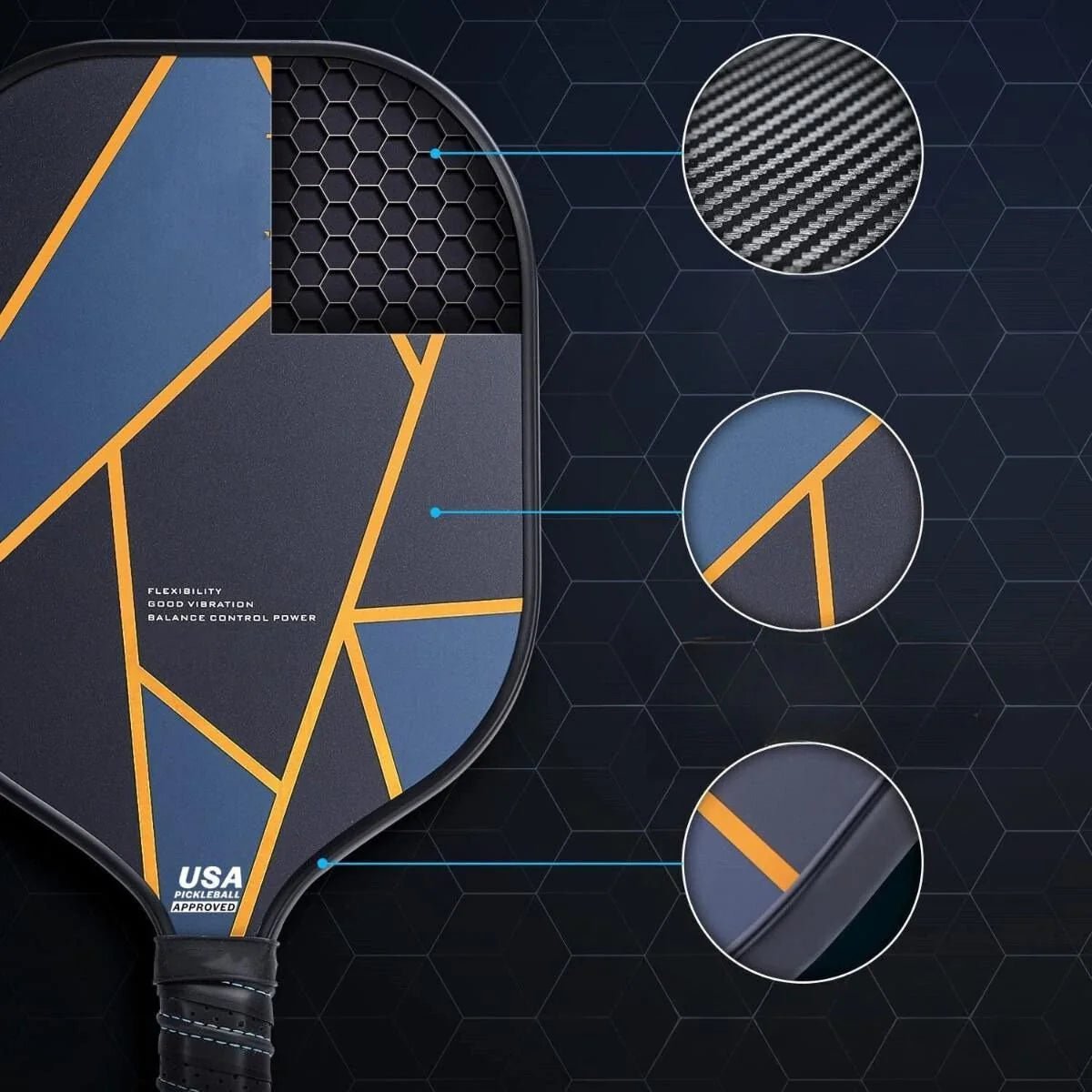 Lightning Pickleball SET 2x Paddles 4x balls - Fitness New Zealand