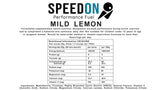 SpeedON Mild Lemon Drink Mix Product INfop