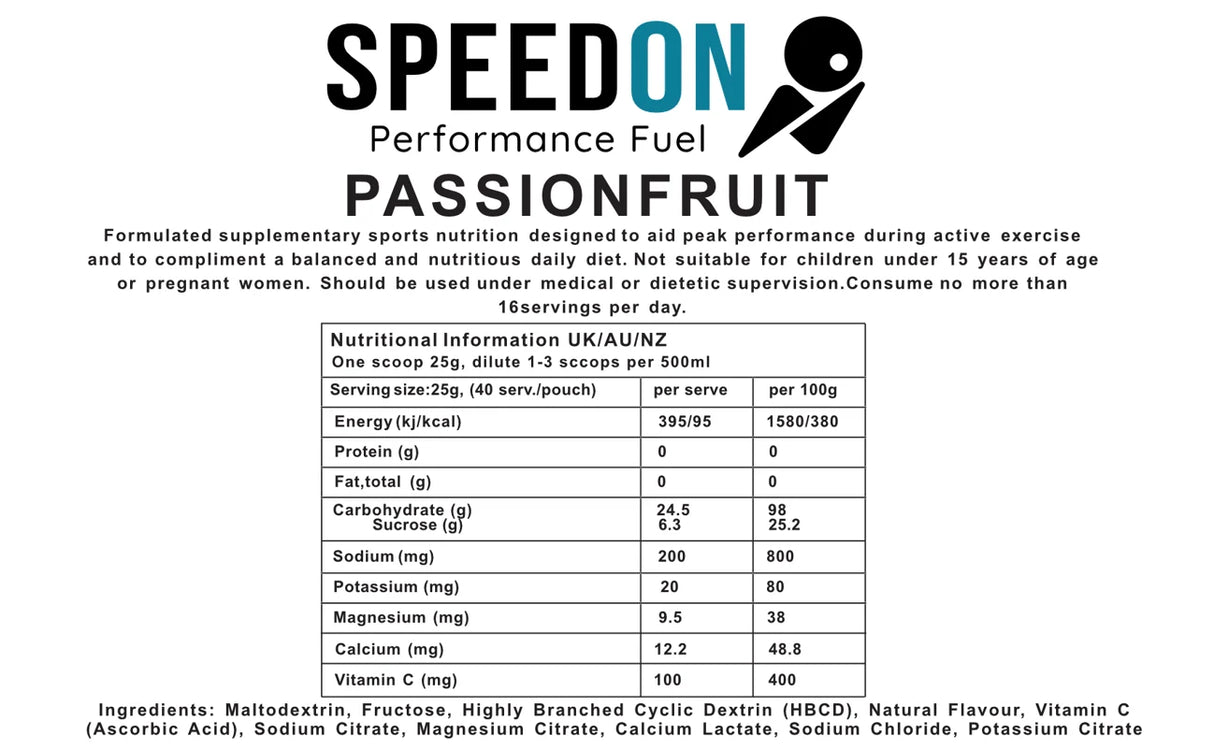 SpeedOn - Drink Mix - Passionfruit - 1kg